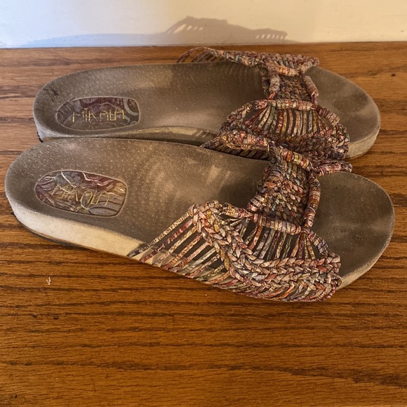 Mikala Multi Colored Flat Slides - Picture 2 of 5